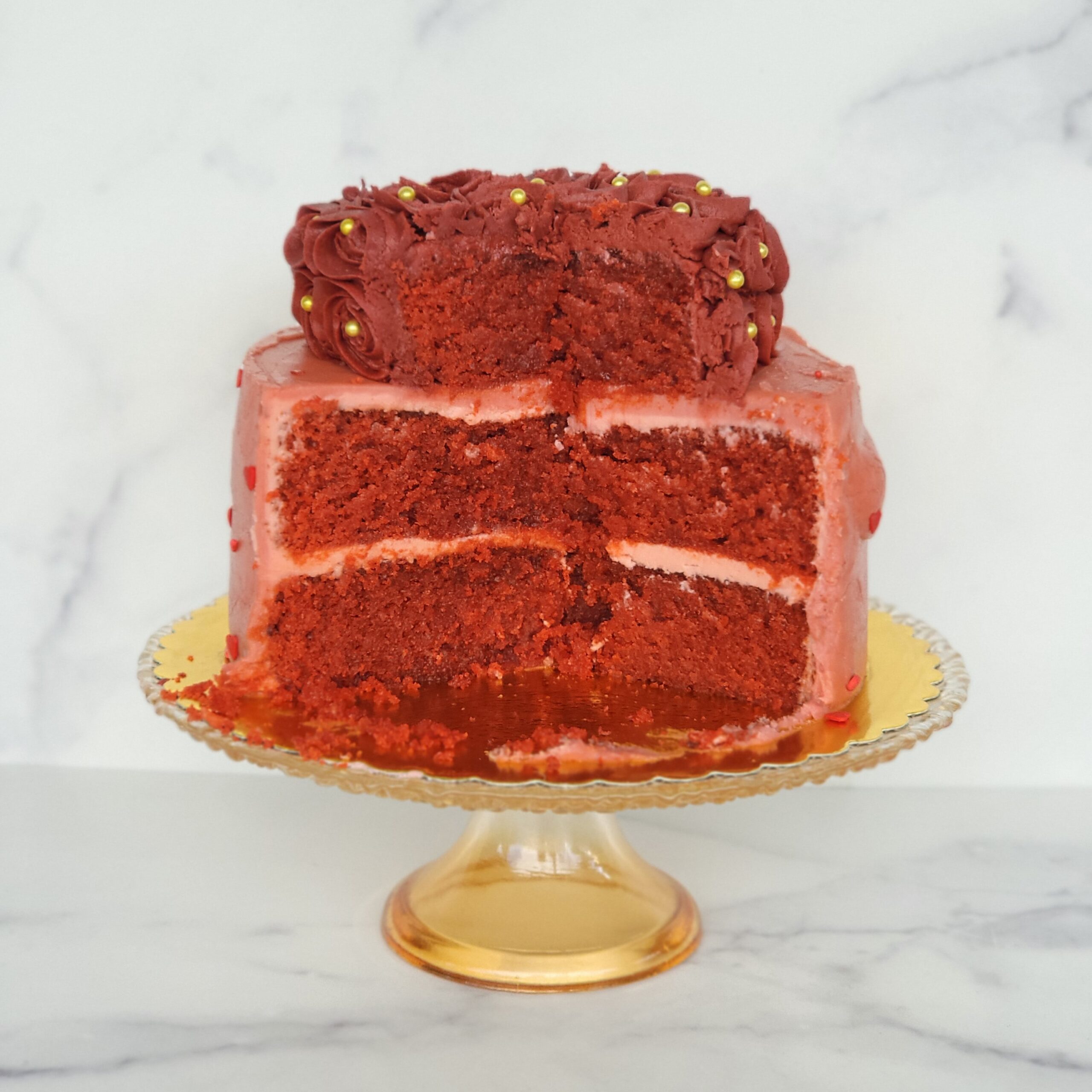 Rosette Heart Cake - Image 4