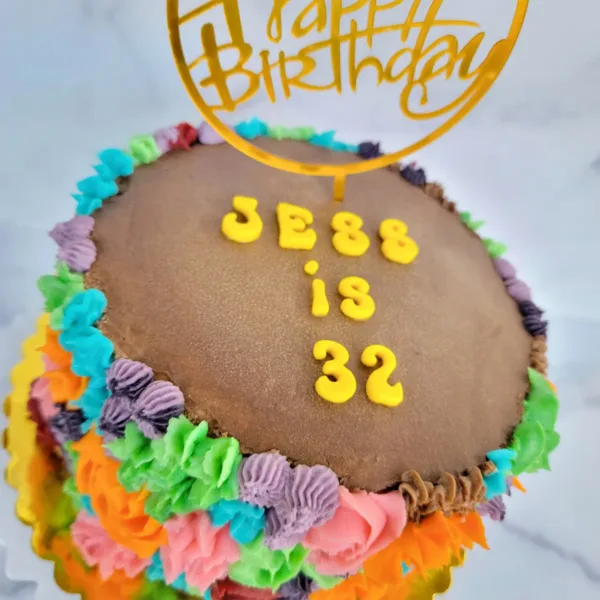 custom birthday cakes floral flower in los angeles california jess is 32th