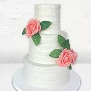 wedding cake 3 tier by Lezat Cakes