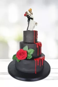 custom wedding cakes 3-tier halloween by lezat cakes los angeles orange county