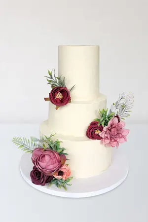 wedding cakes and flowers 3 tier near los angeles ca