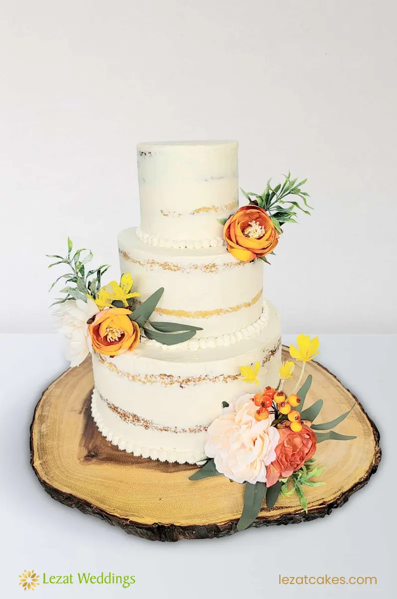 organic wedding cakes ideas simple elegant from Lezat-Cakes