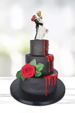 custom wedding cakes 3-tier halloween by lezat cakes los angeles orange county